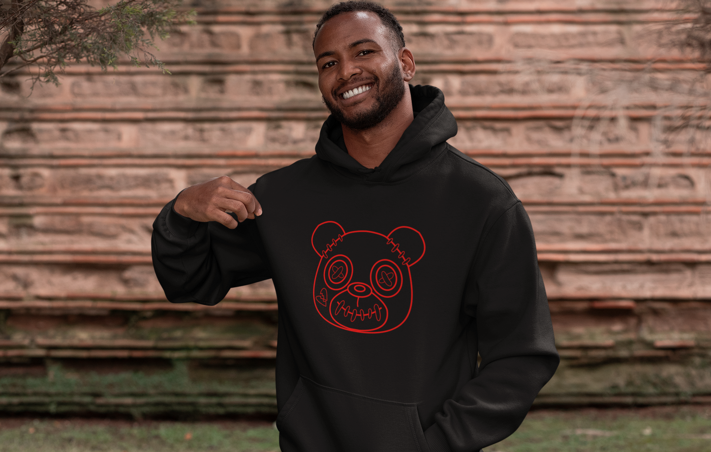 Hoodie Black Kicks N'spired Bear - kicks n'spired