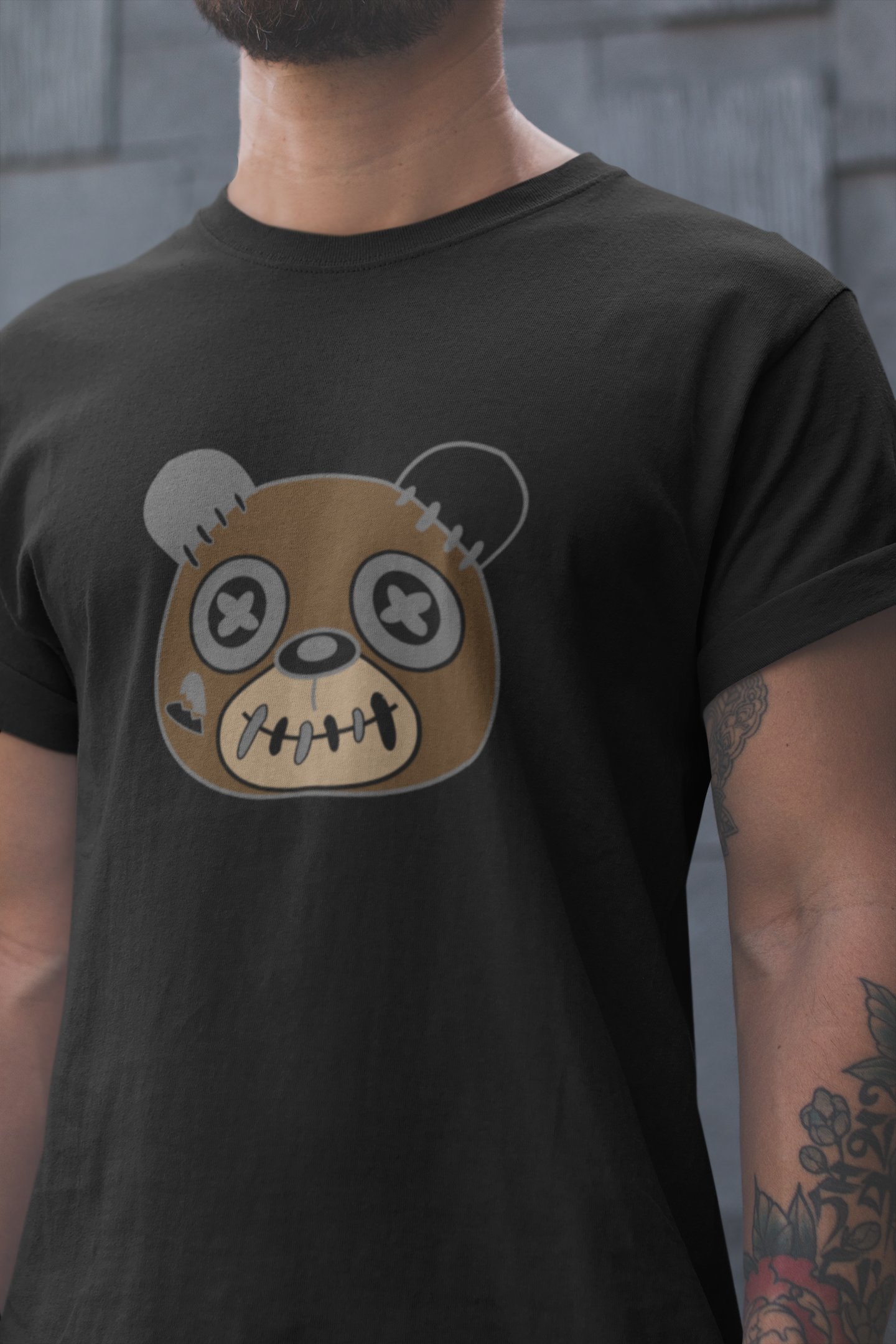 Black T-Shirt Kicks N'spired Bear - kicks n'spired