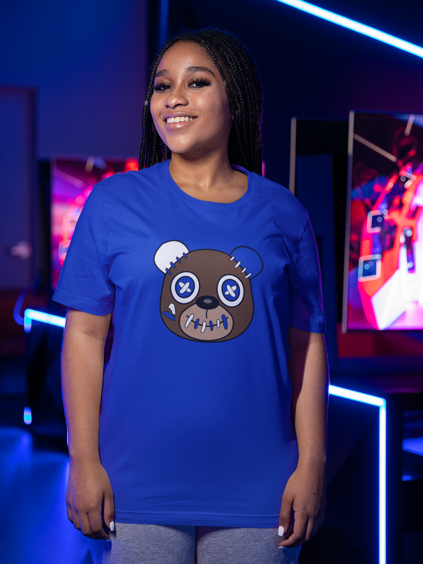 Royal Blue T-Shirt Kicks N'spired Bear - kicks n'spired