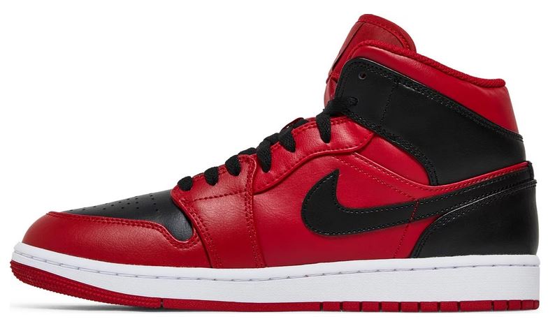 Jordan 1 Mid Reverse Bred - kicks n'spired