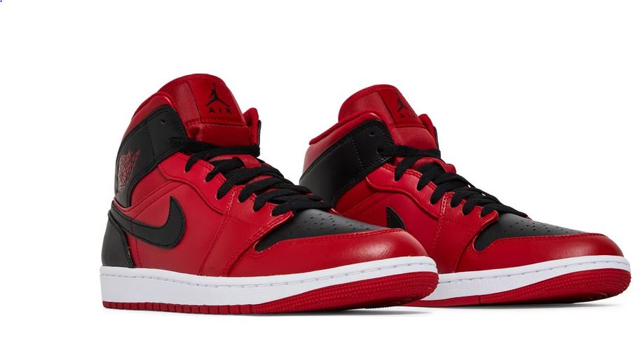 Jordan 1 Mid Reverse Bred - kicks n'spired