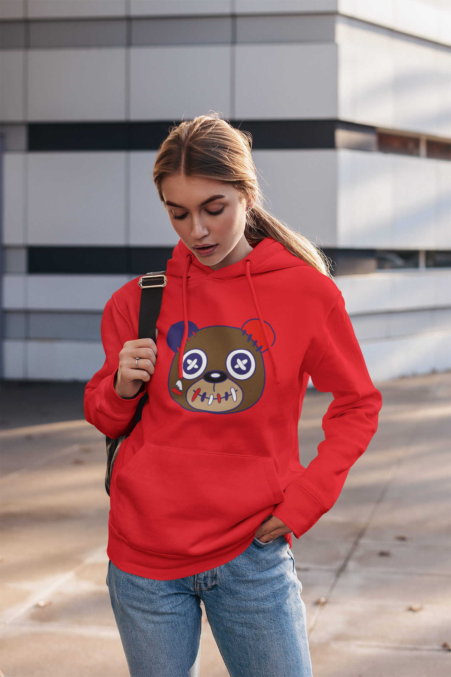 Hoodie Red Kicks N'spired Bear - kicks n'spired