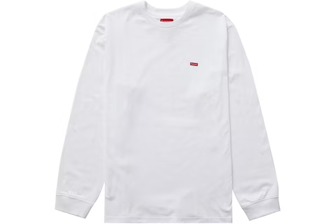 Supreme Small Box L/S Tee White - kicks n'spired