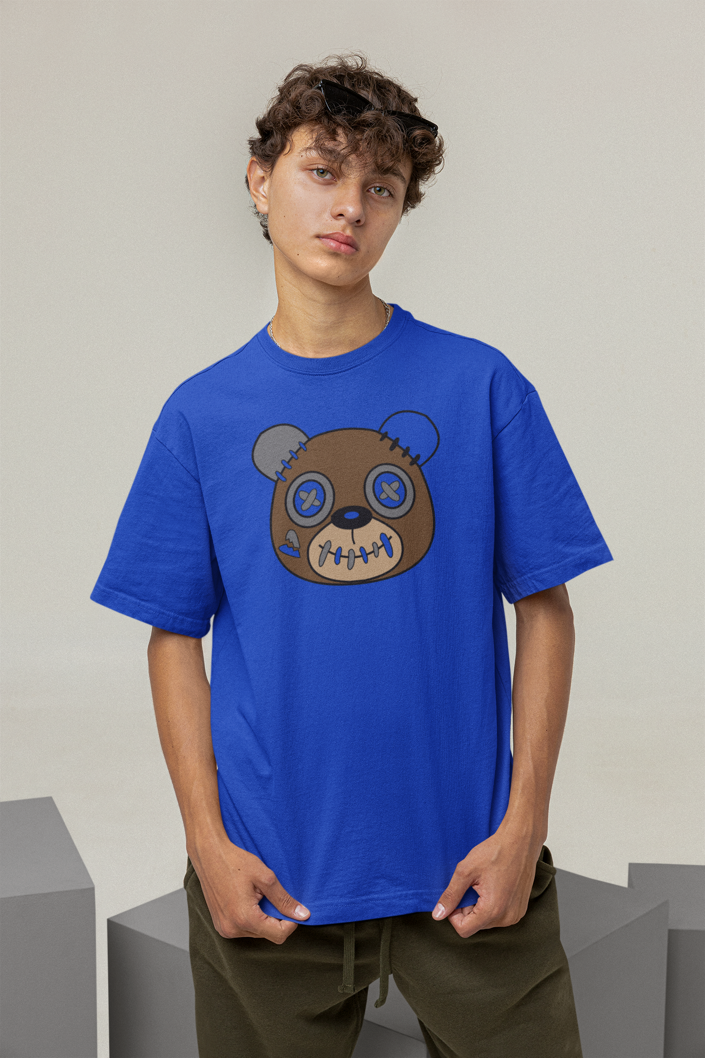 Royal Blue T-Shirt Kicks N'spired Bear - kicks n'spired